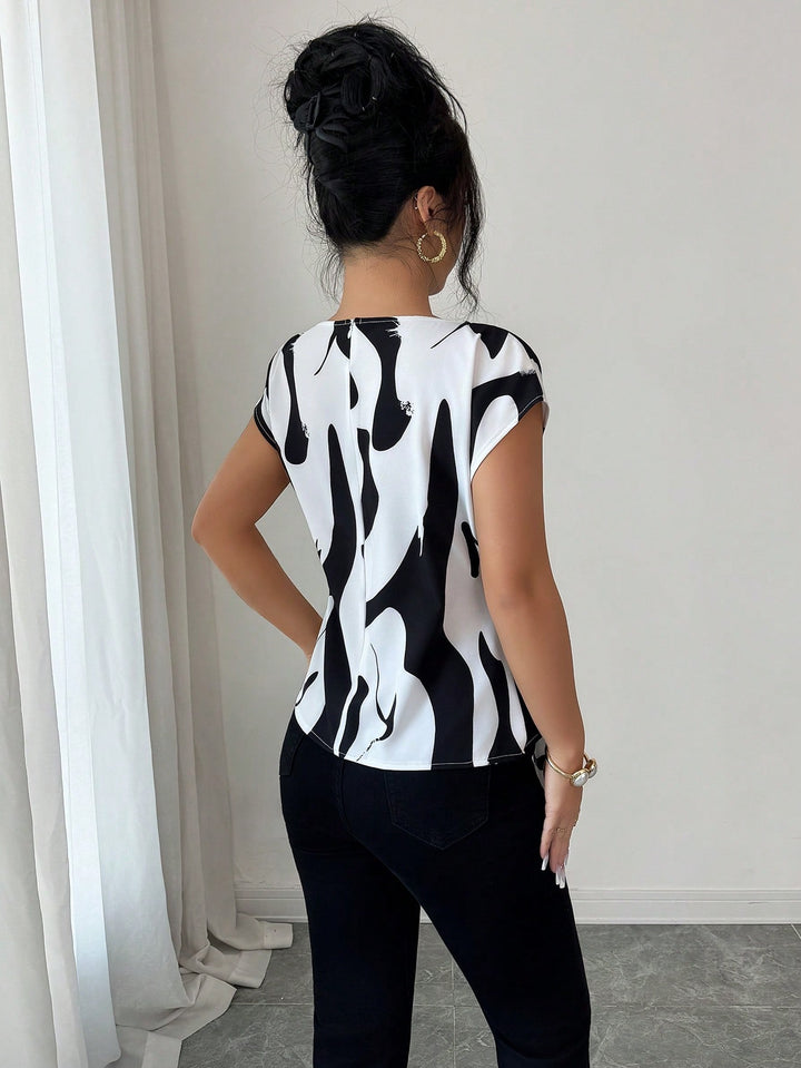 Bluza asimetrică SHEIN, negru