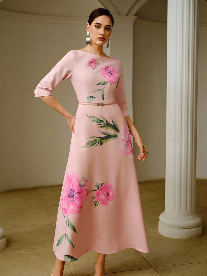 Rochie maxi SHEIN, roz