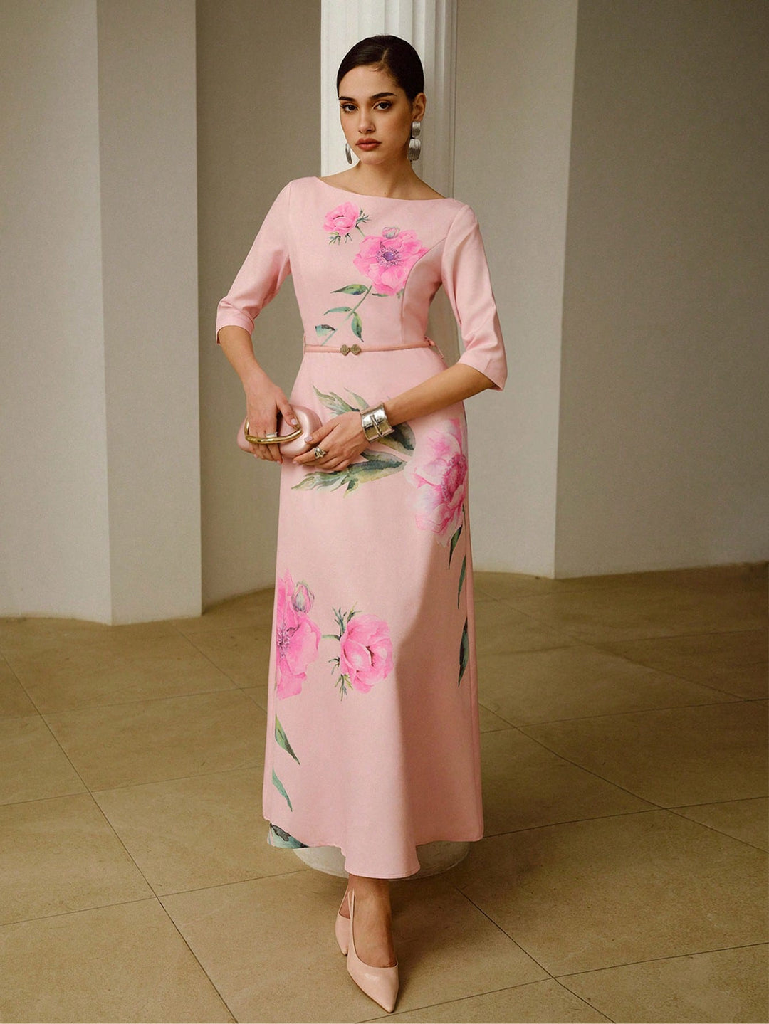 Rochie maxi SHEIN, roz