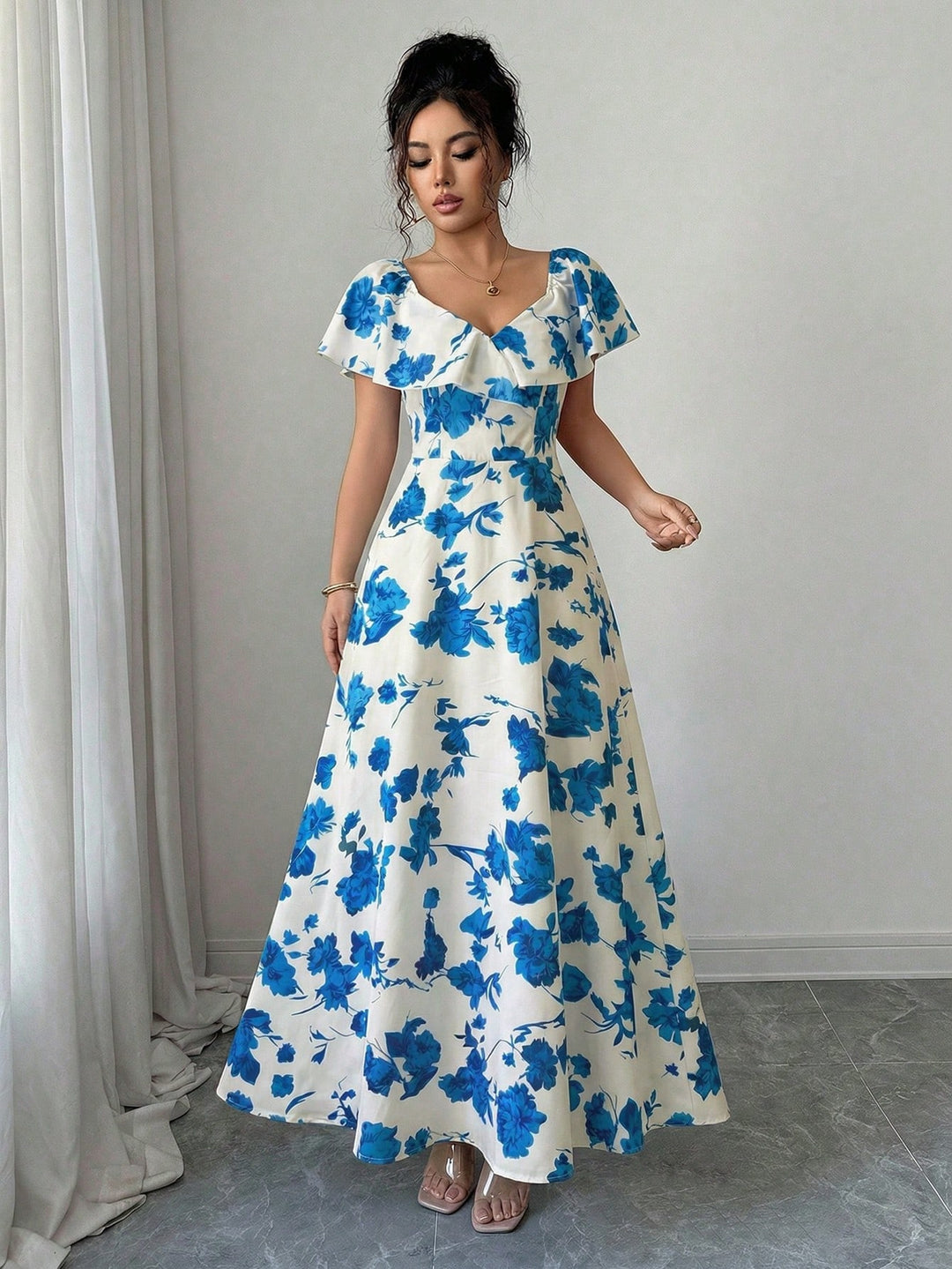 Rochie maxi SHEIN, albastru