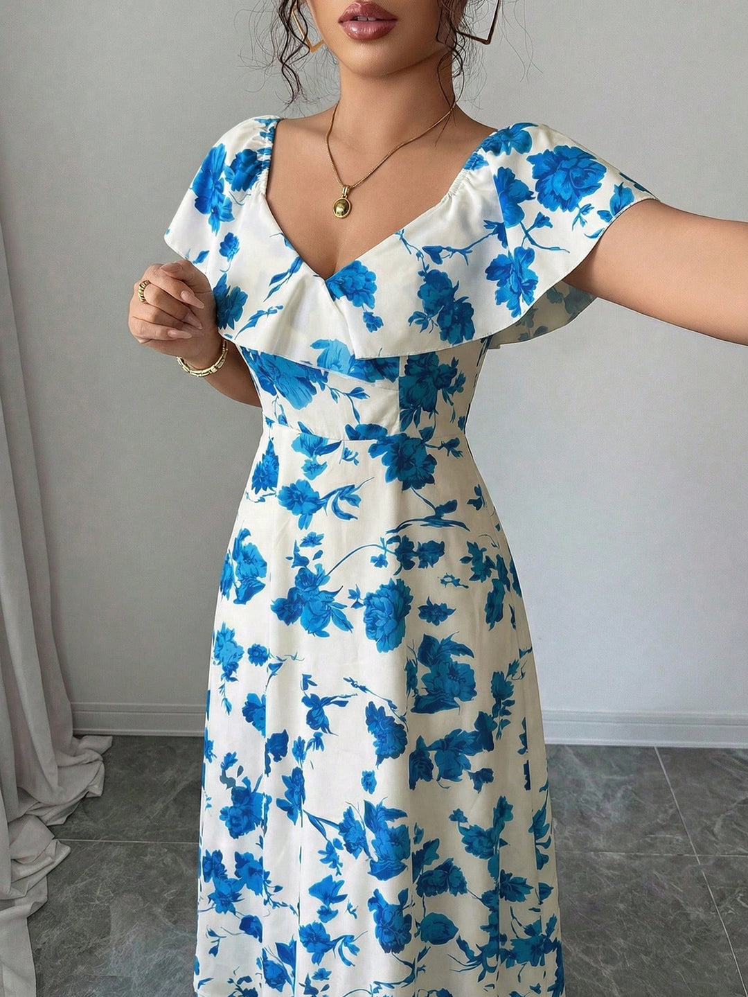 Rochie maxi SHEIN, albastru