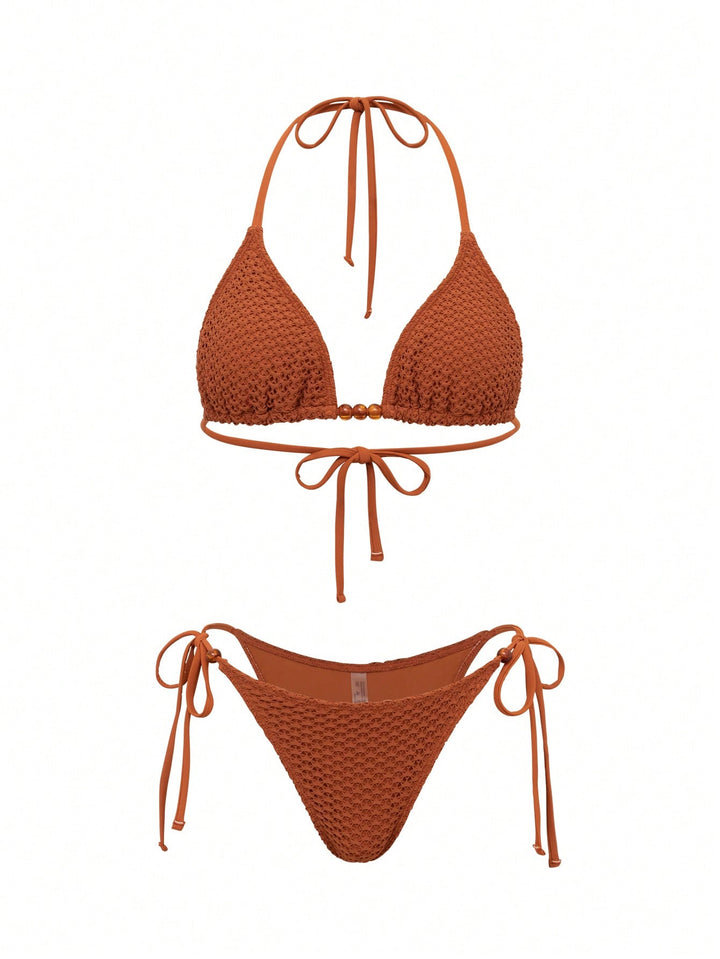 Set bikini SHEIN, portocaliu