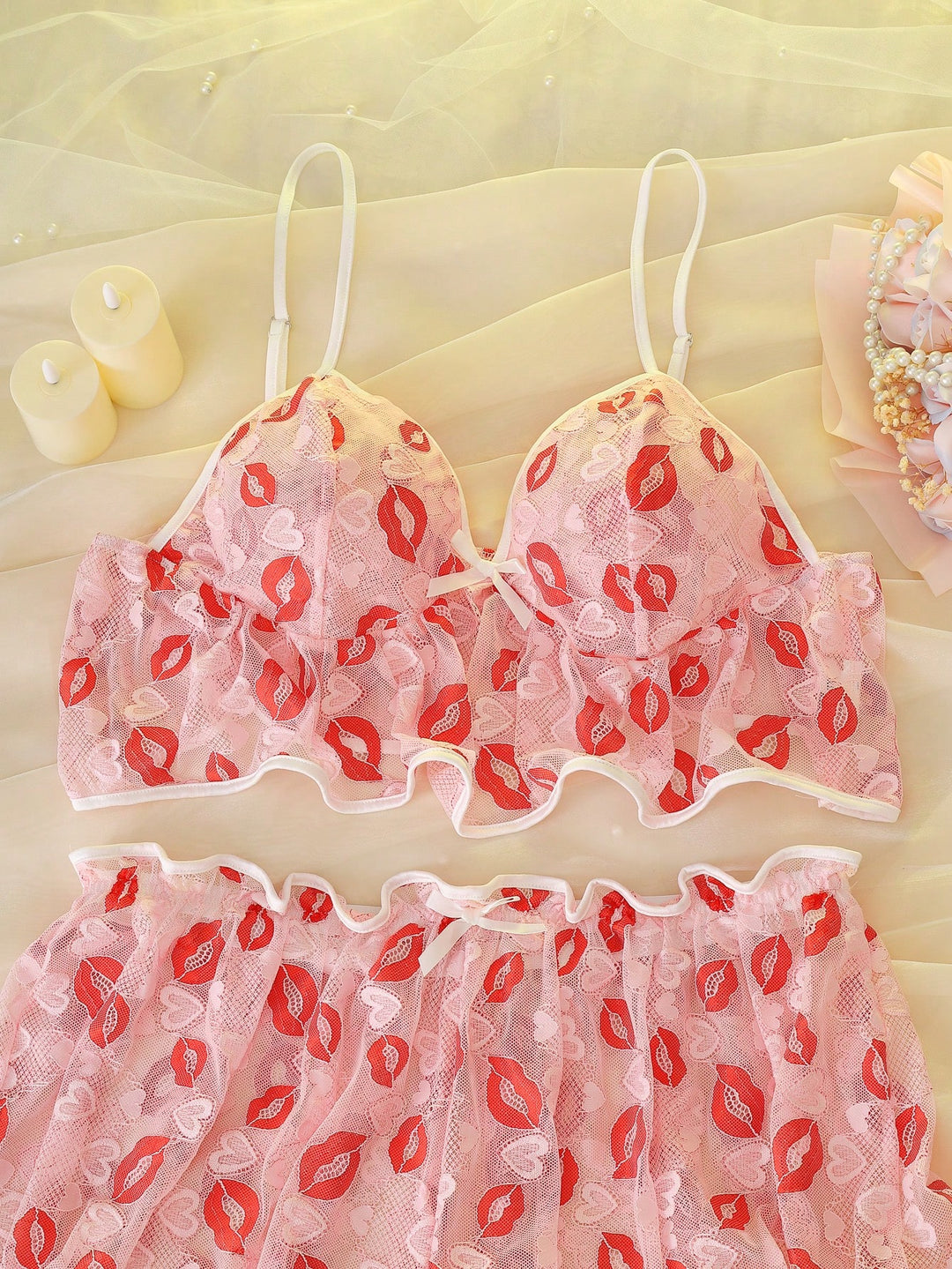Set pijamale SHEIN, roz