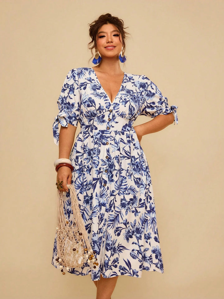 Rochie midi SHEIN, mix culori