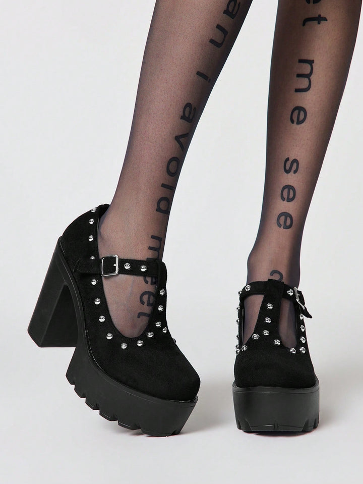 Pantofi cu toc SHEIN, negru