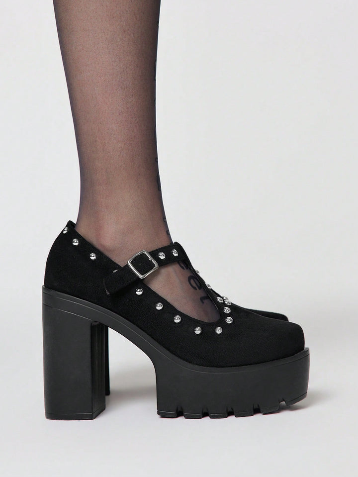 Pantofi cu toc SHEIN, negru