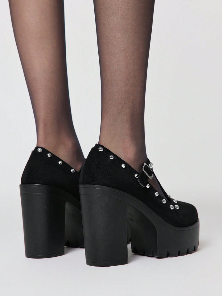 Pantofi cu toc SHEIN, negru