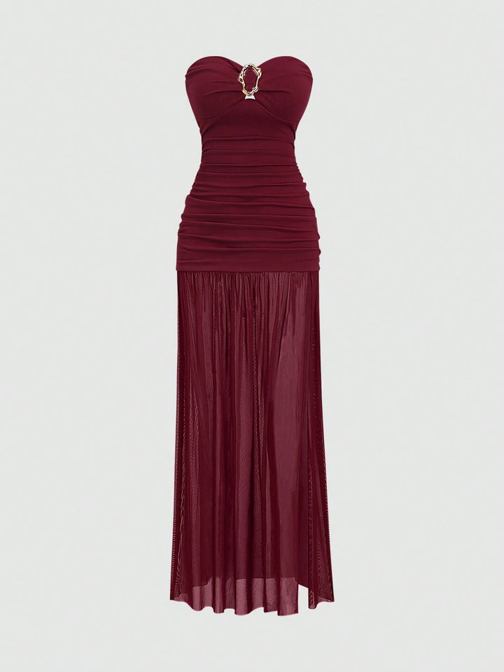 Rochie maxi SHEIN, vișiniu