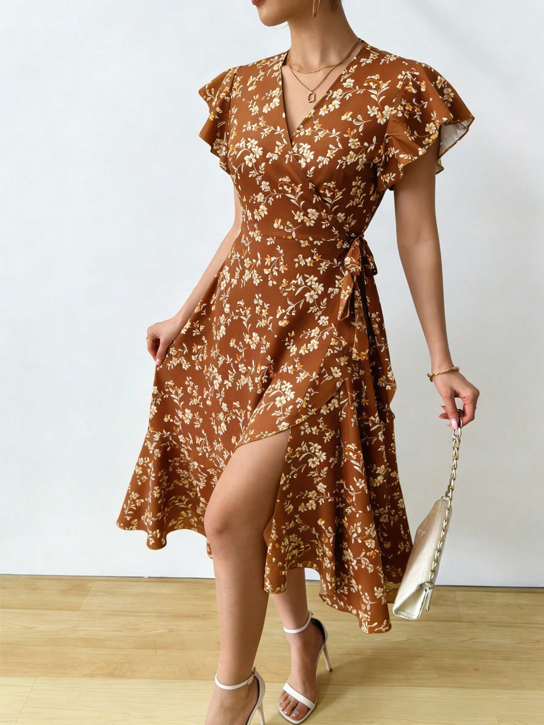 Rochie maxi SHEIN, maro