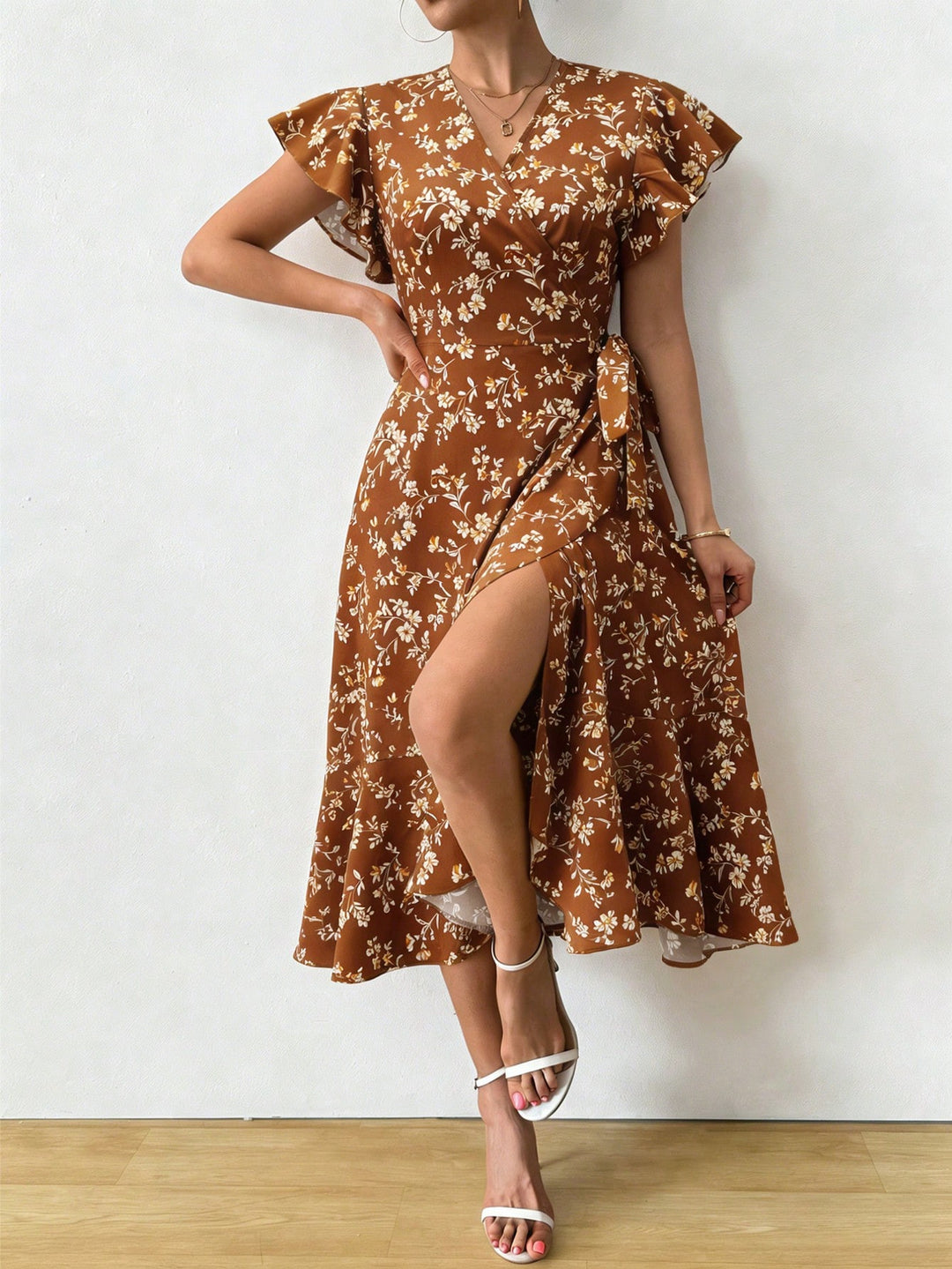 Rochie maxi SHEIN, maro