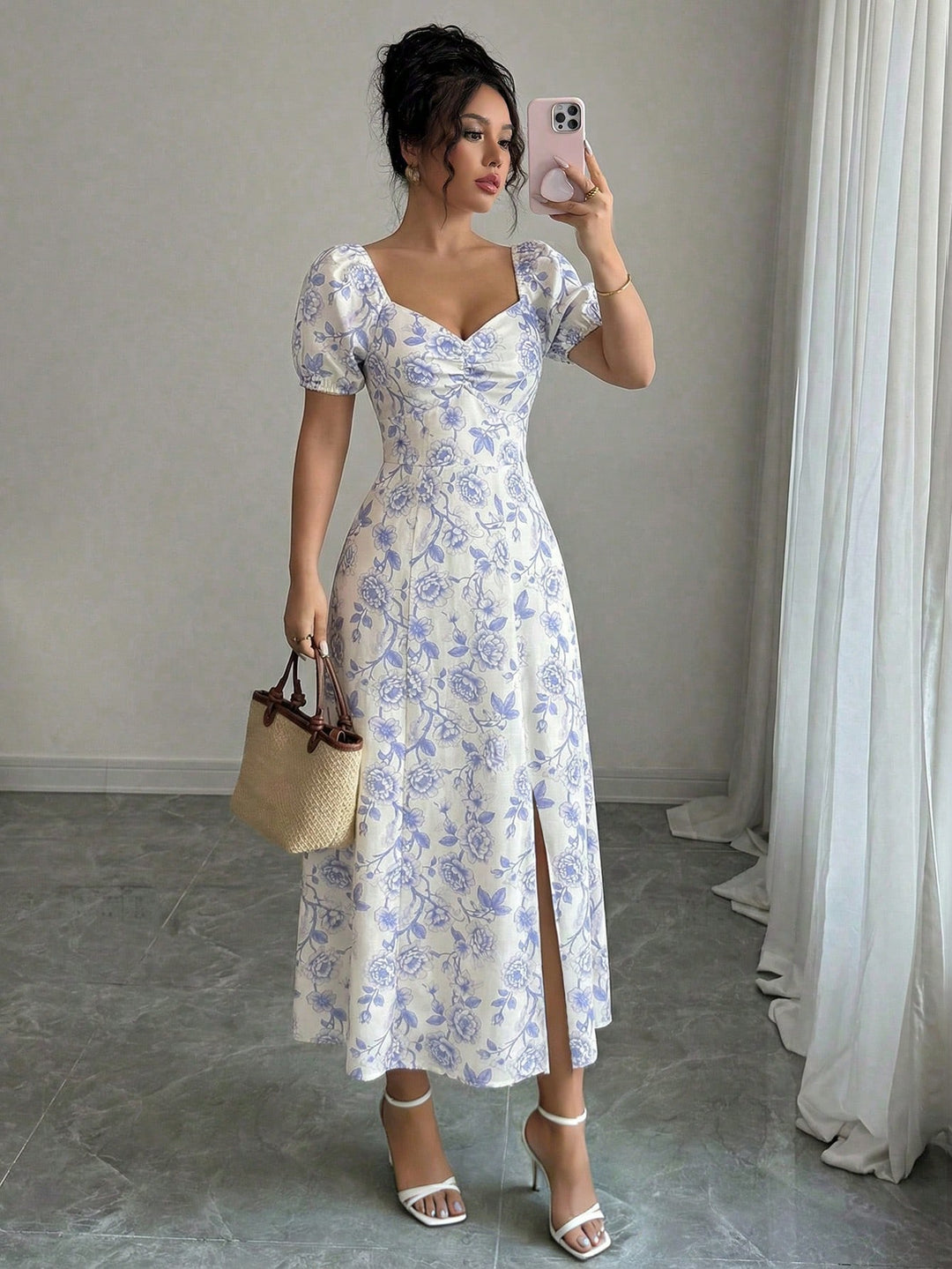 Rochie midi SHEIN, mov