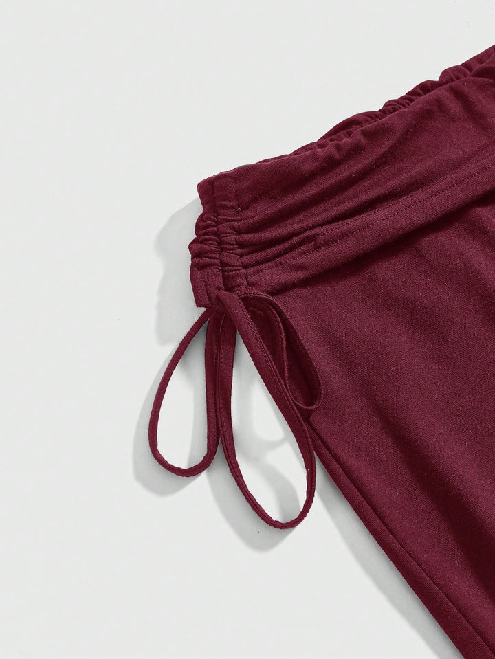 Pantaloni SHEIN, vișiniu