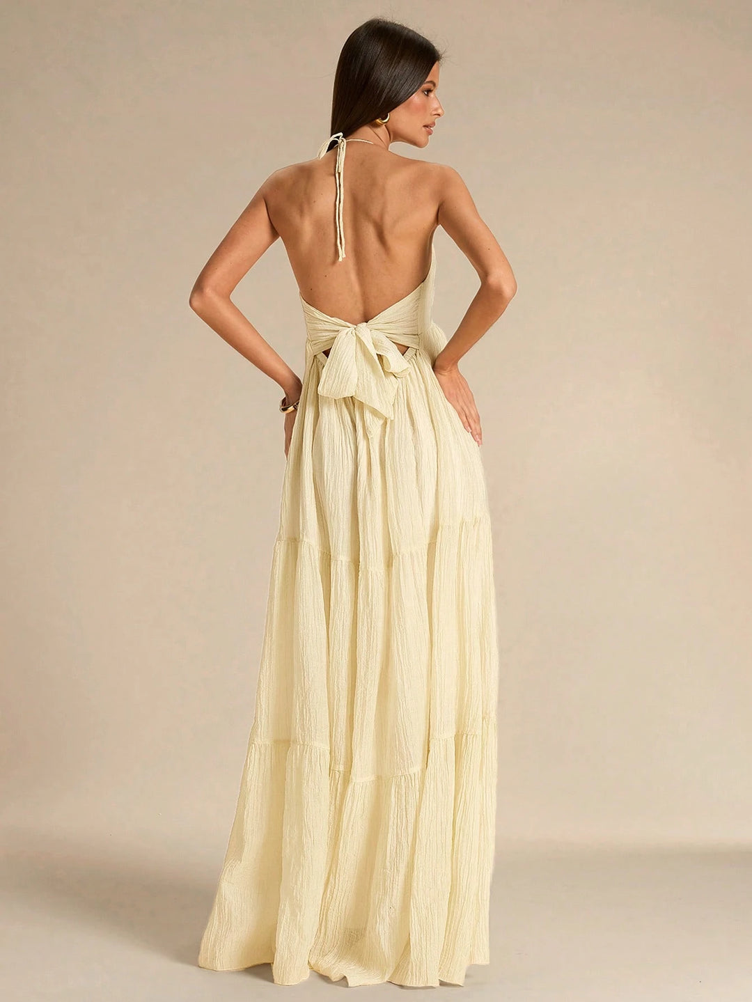 Rochie maxi SHEIN, bej