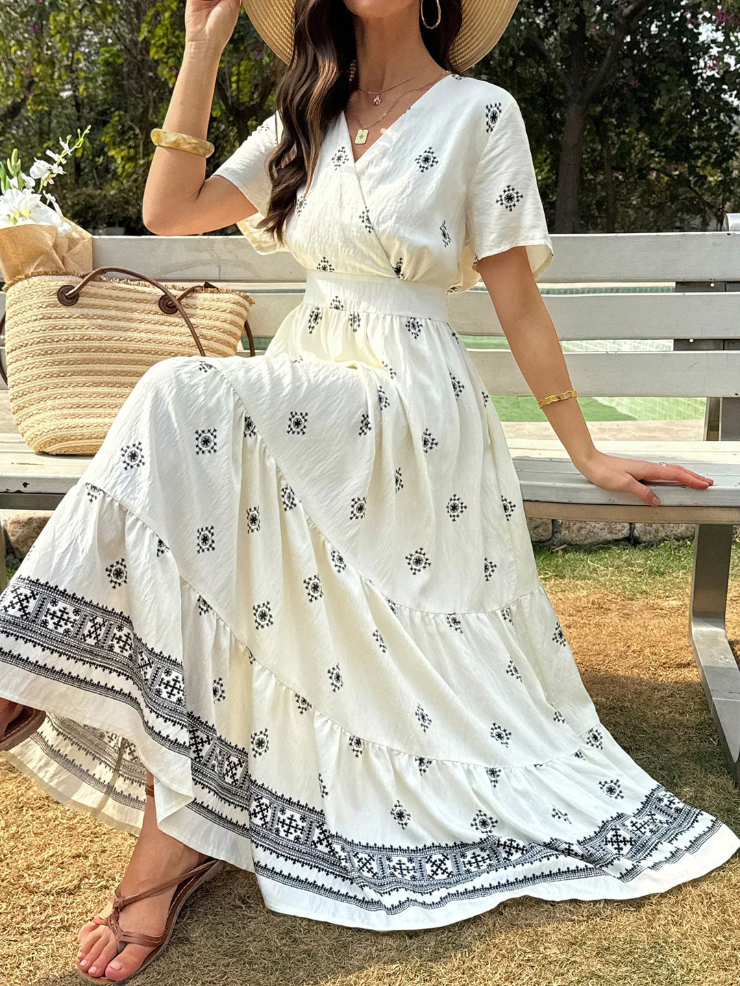 Rochie maxi SHEIN, bej
