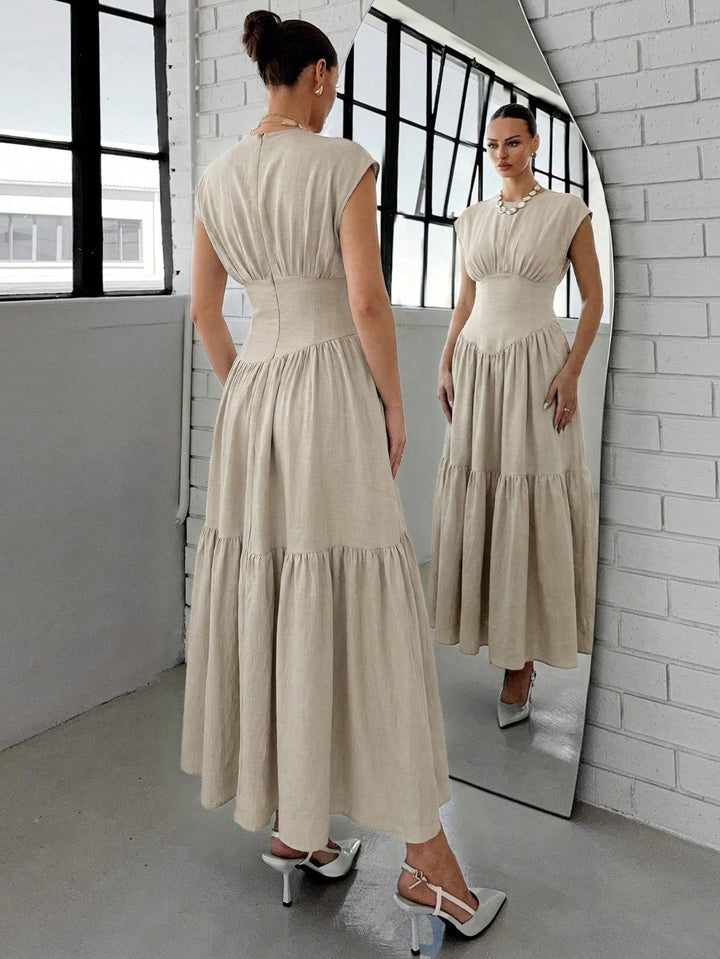 Rochie maxi SHEIN, bej