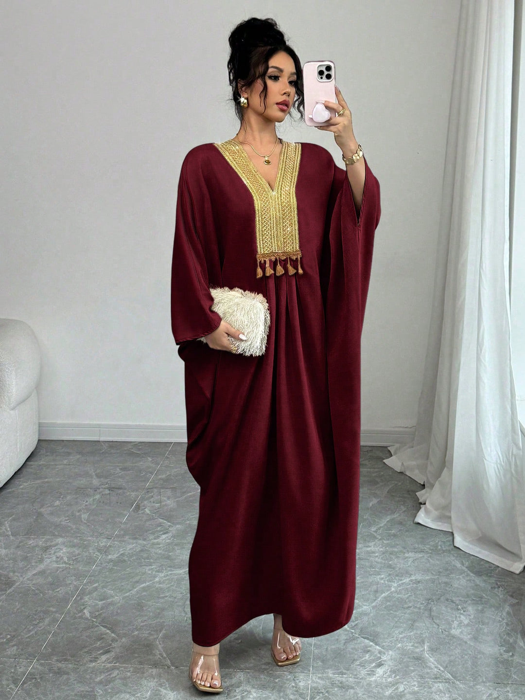 Rochie maxi SHEIN, vișiniu