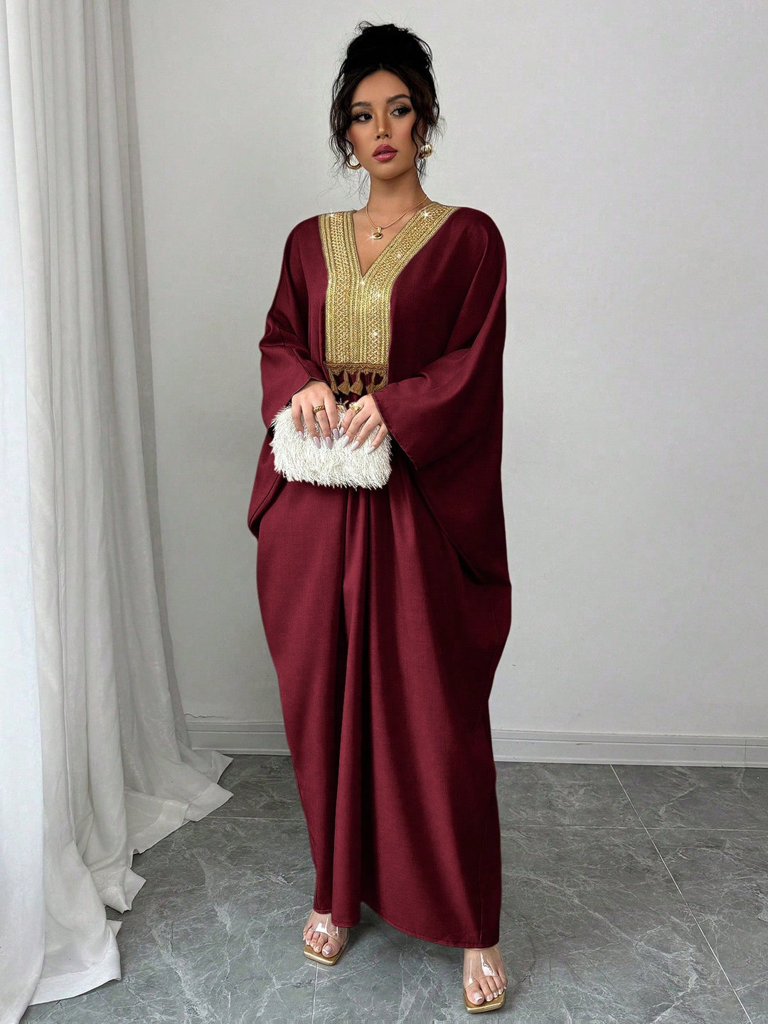 Rochie maxi SHEIN, vișiniu
