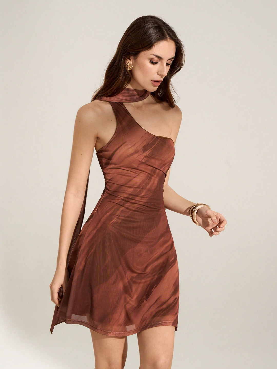 Rochie mini SHEIN, maro