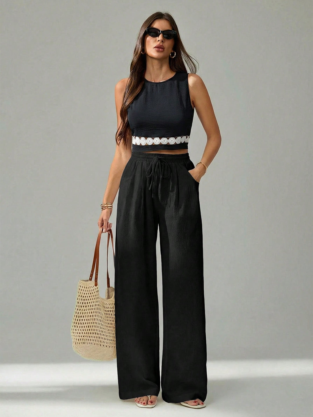 Pantaloni SHEIN, negru