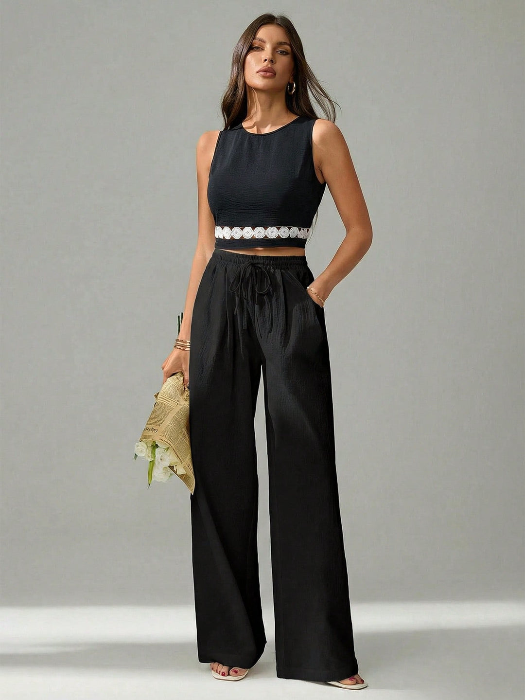 Pantaloni SHEIN, negru