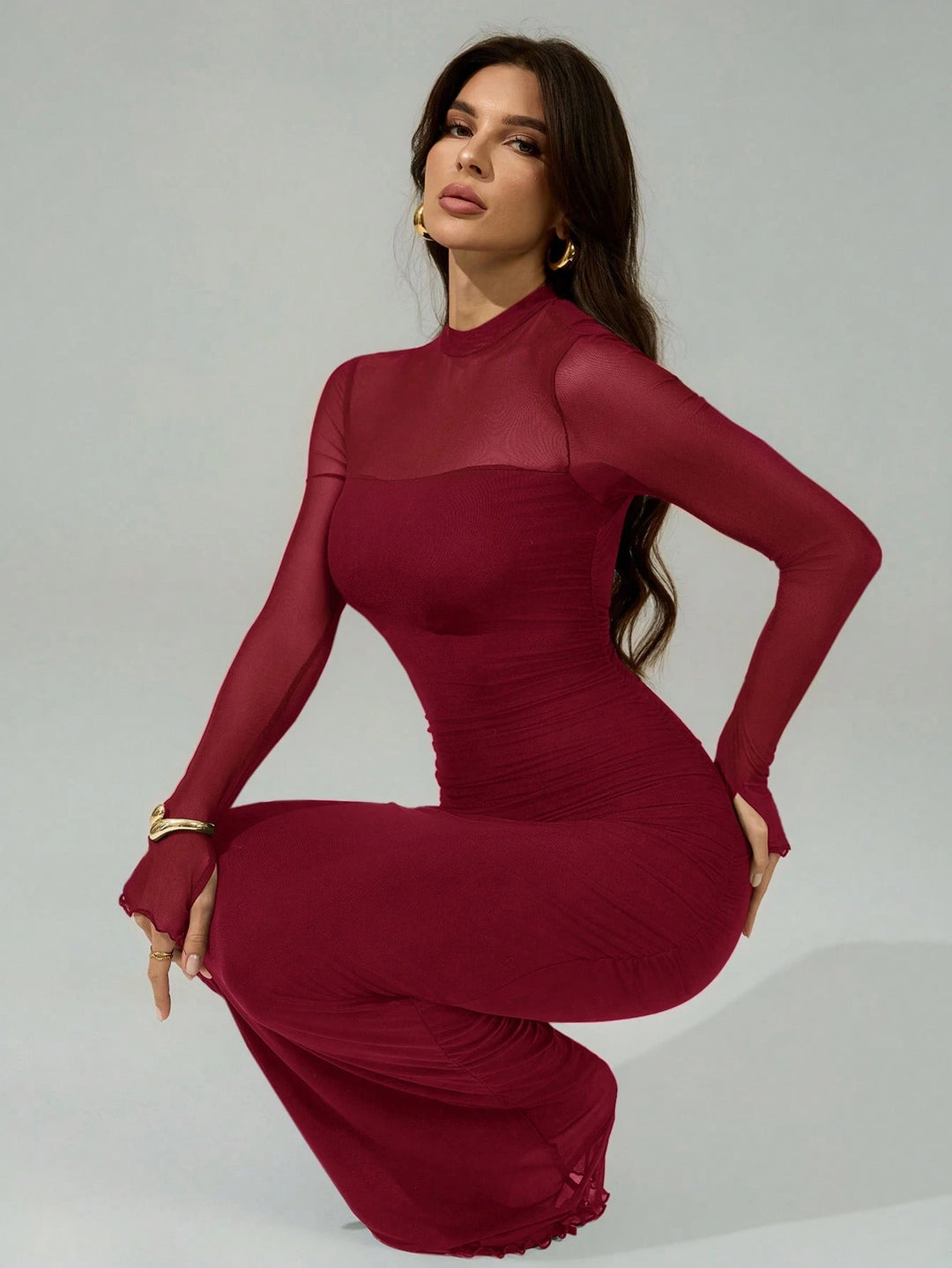 Rochie maxi SHEIN, vișiniu