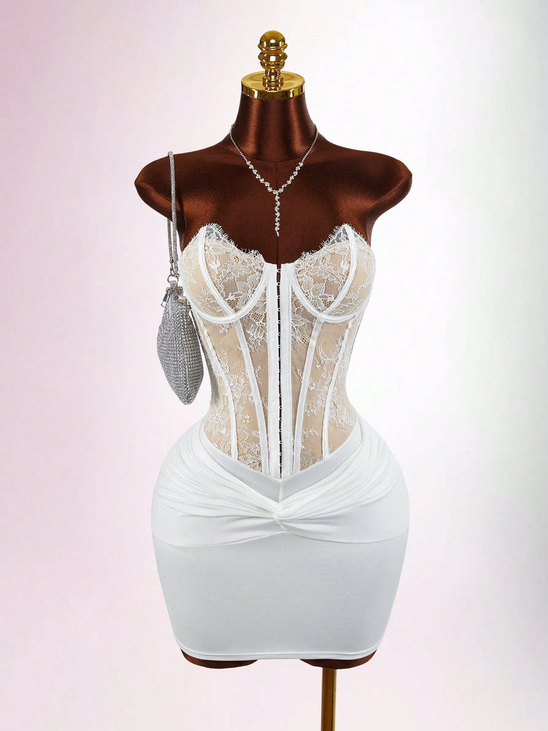 Rochie mini SHEIN, alb