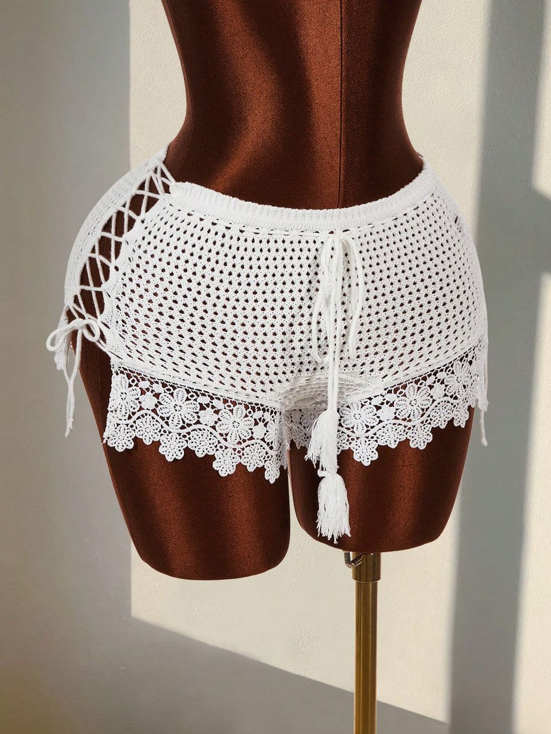 Pantaloni SHEIN, alb