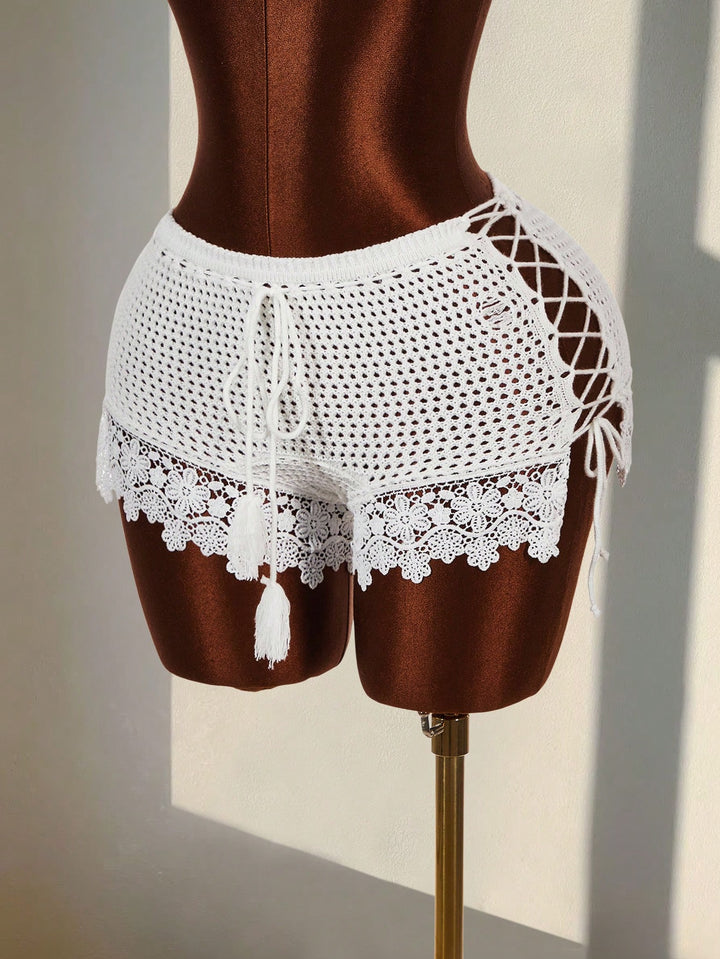 Pantaloni SHEIN, alb