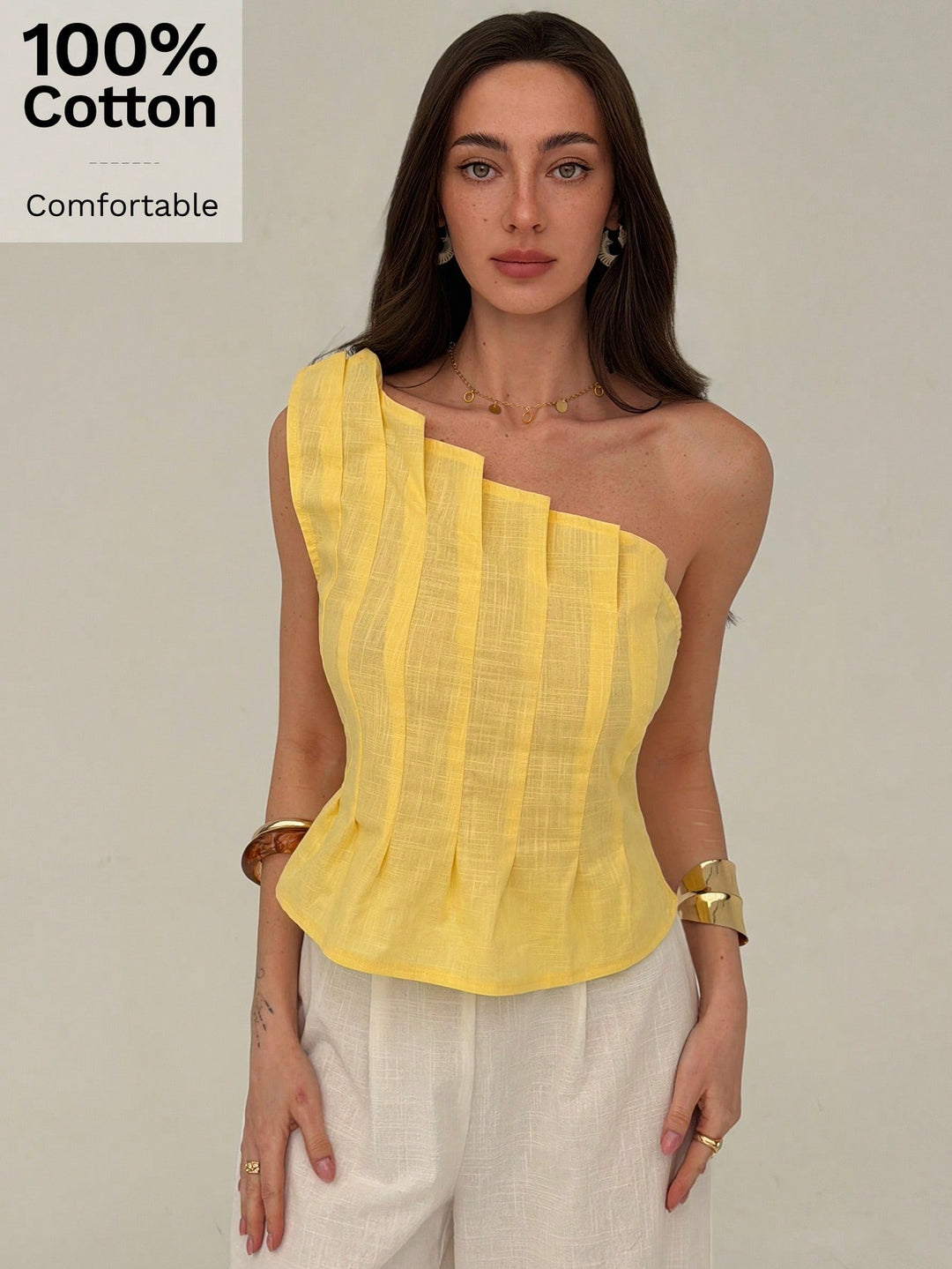 Top SHEIN, galben