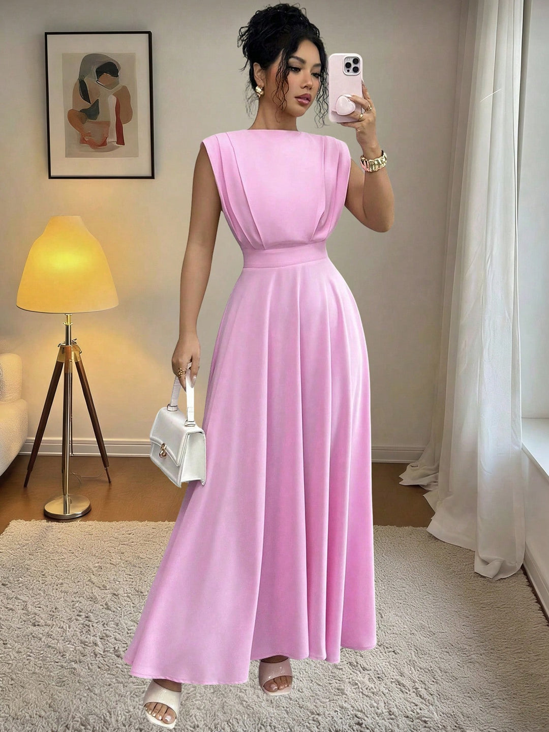 Rochie maxi SHEIN, roz