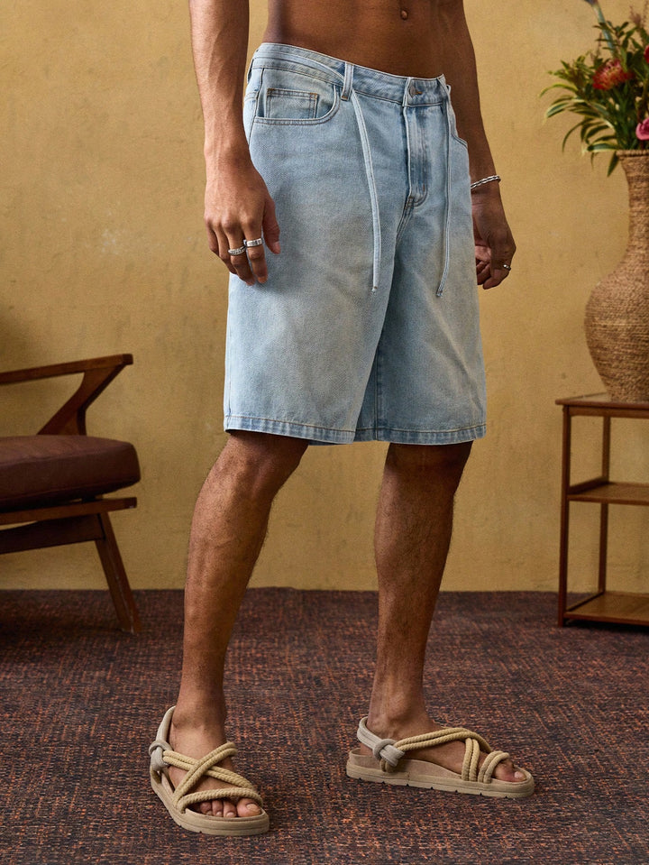 Pantaloni scurți SHEIN, albastru