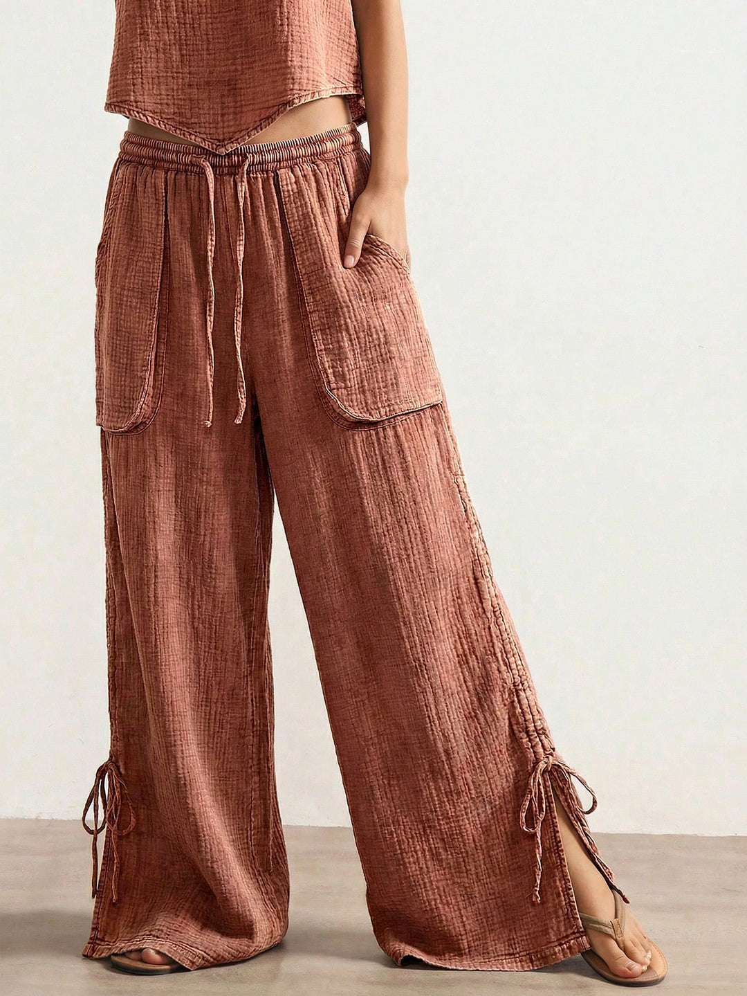 Pantaloni SHEIN, roz