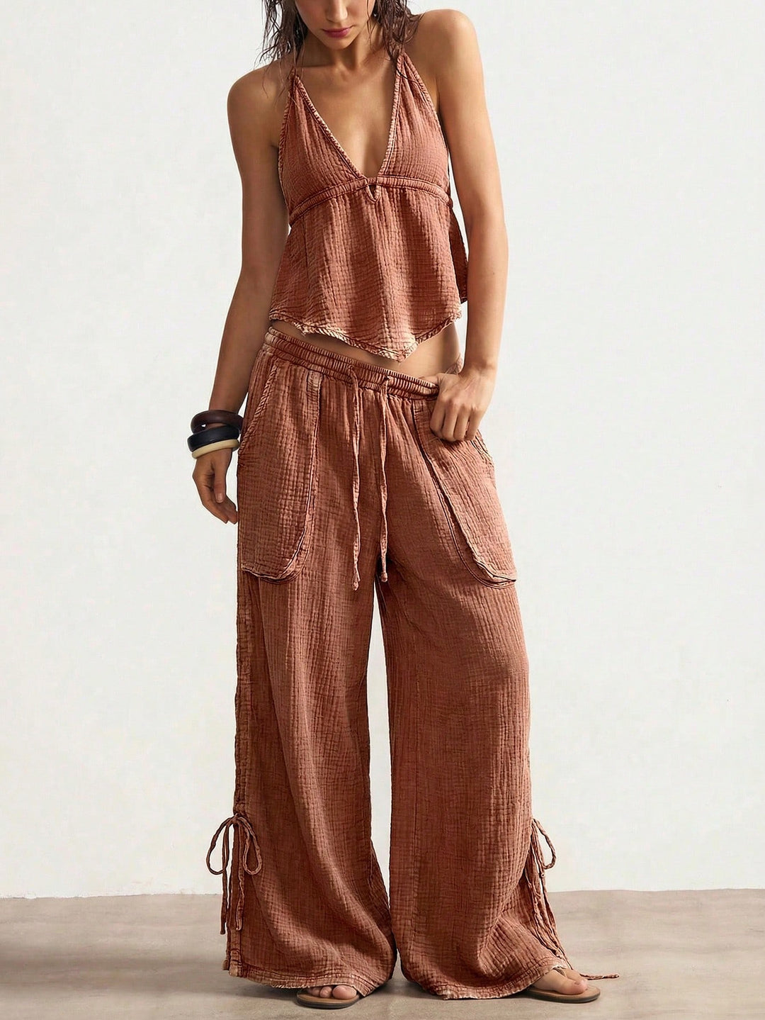 Pantaloni SHEIN, roz