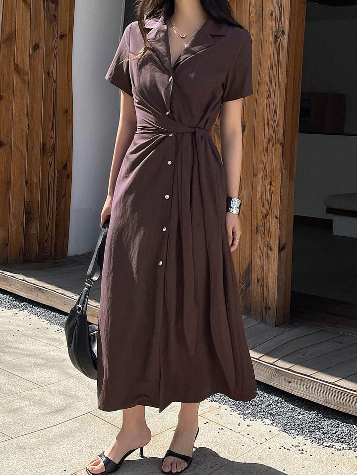 Rochie midi SHEIN, maro