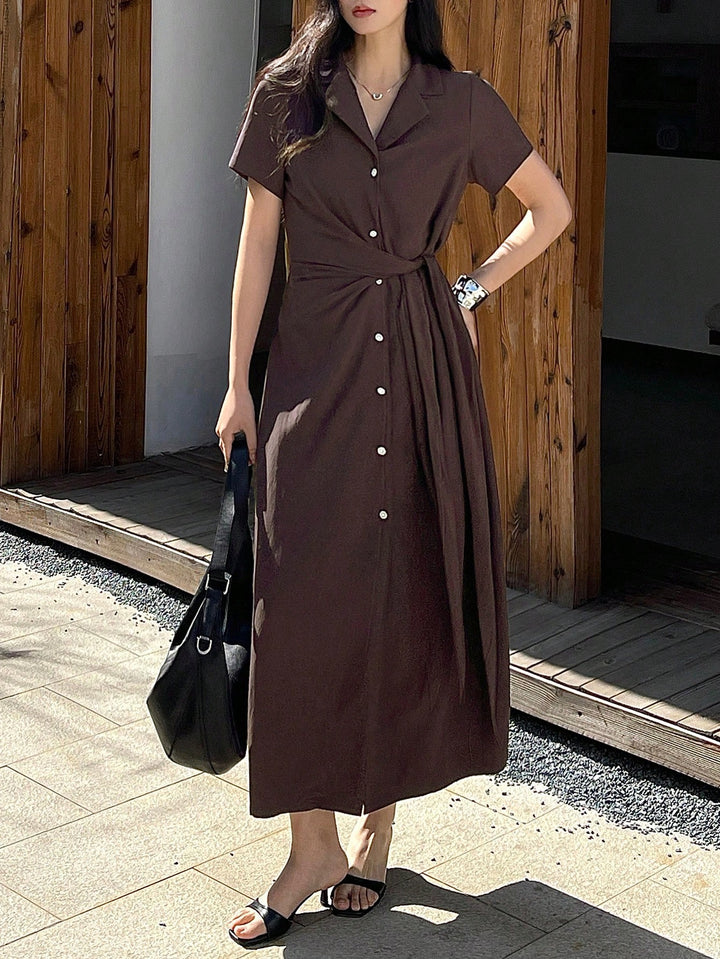 Rochie midi SHEIN, maro