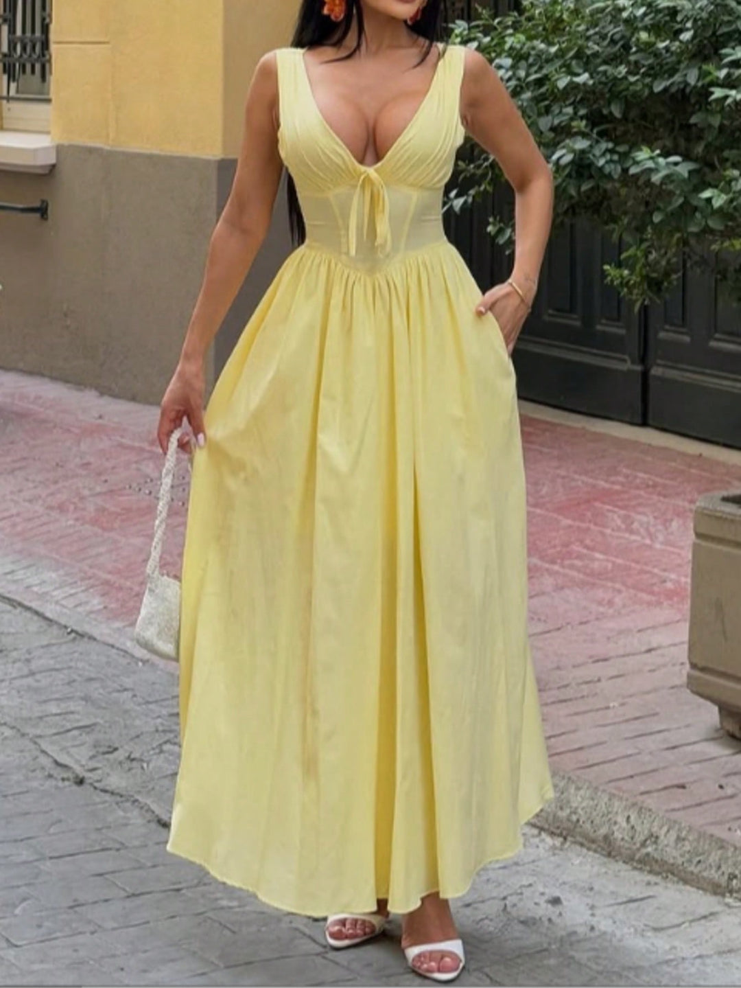 Rochie midi SHEIN, galben