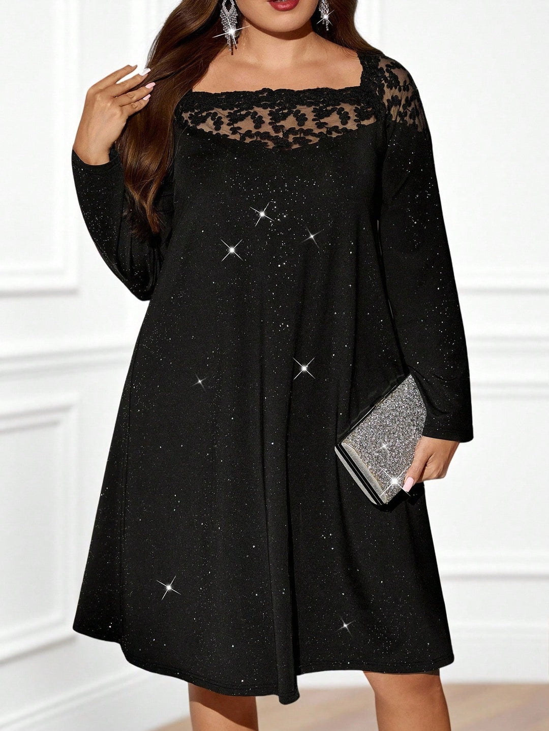 Rochie midi SHEIN, negru