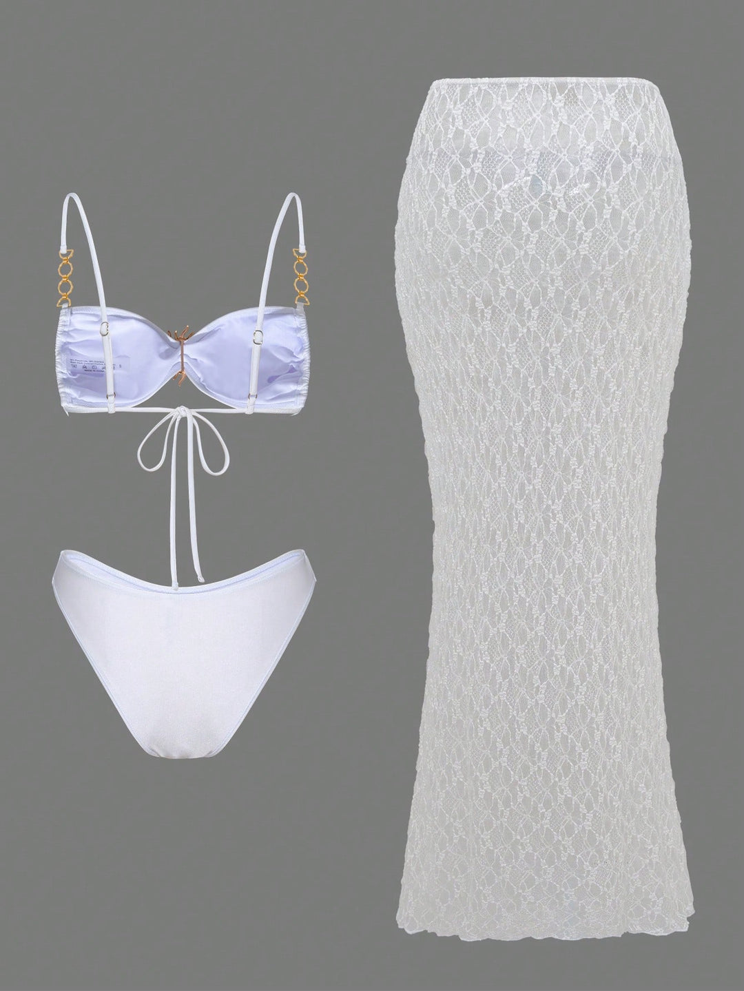 Set bikini SHEIN, alb