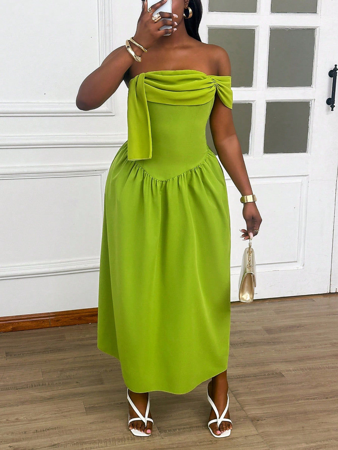 Rochie maxi SHEIN, verde