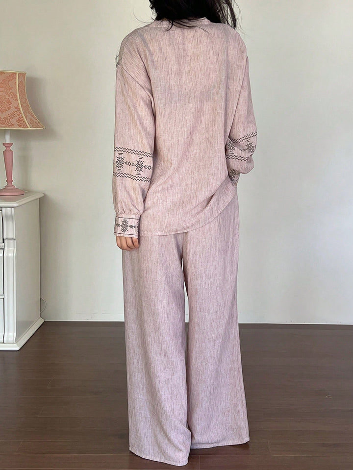 Compleu pijamale SHEIN, roz