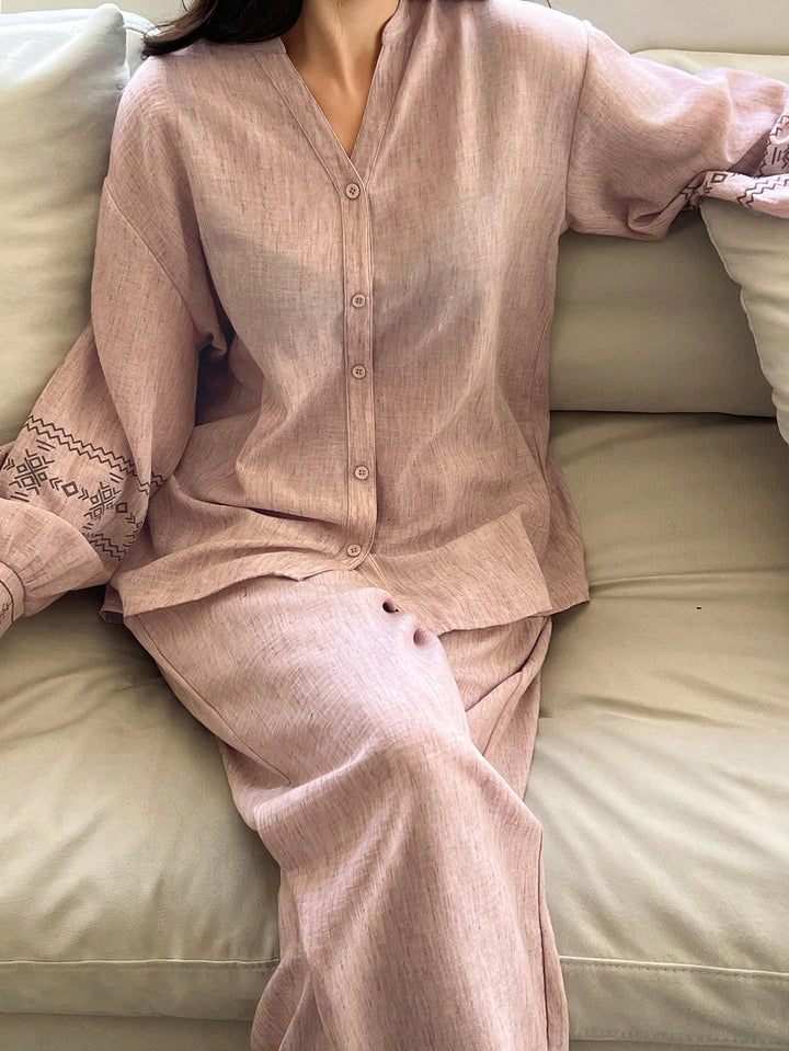 Compleu pijamale SHEIN, roz
