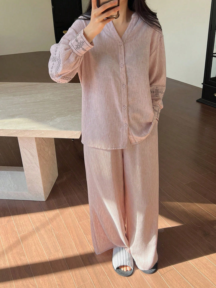 Compleu pijamale SHEIN, roz