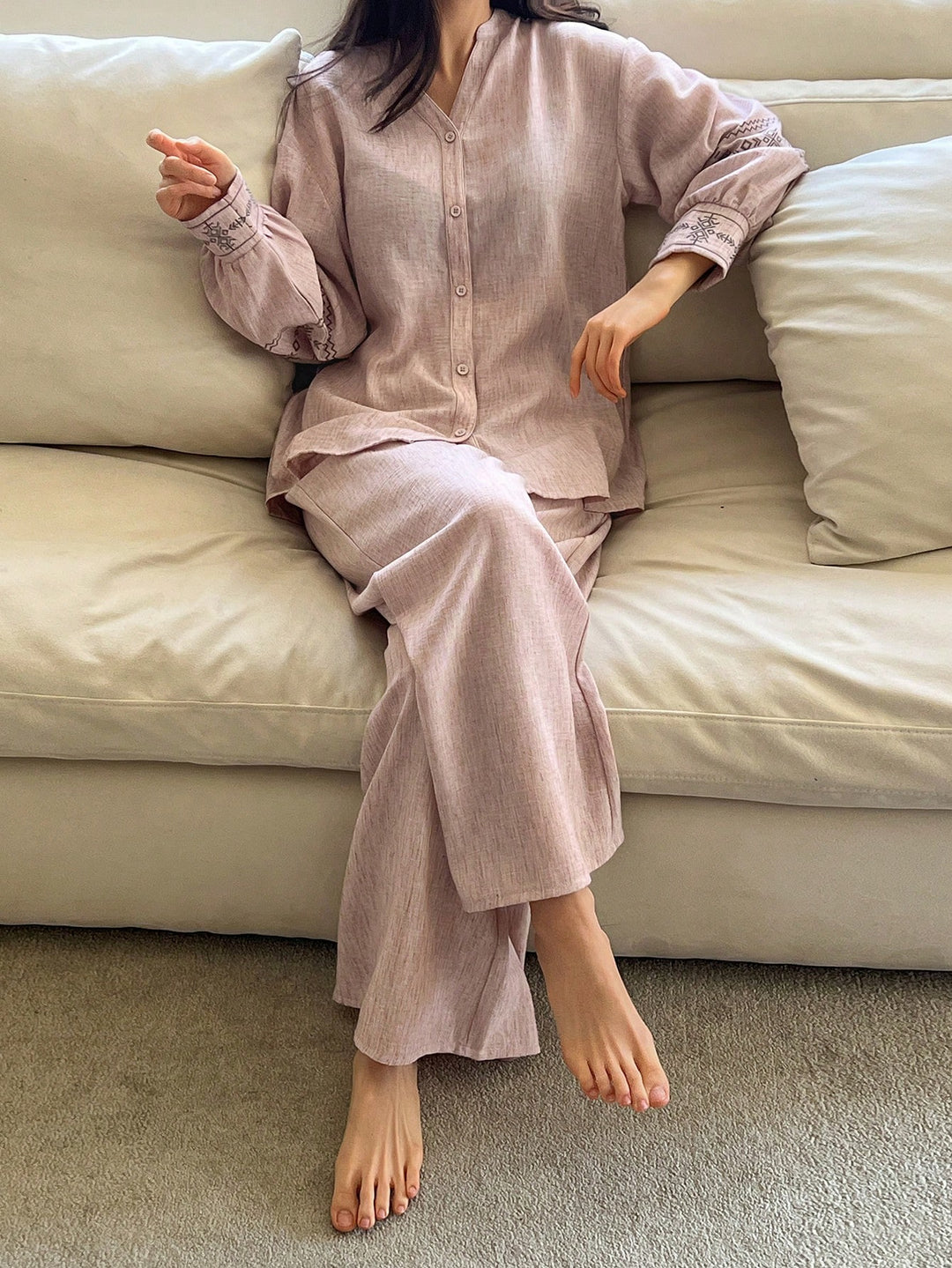 Compleu pijamale SHEIN, roz