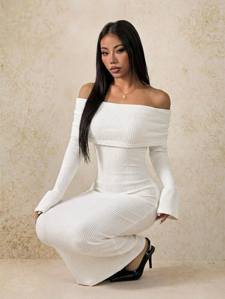 Rochie maxi SHEIN, alb