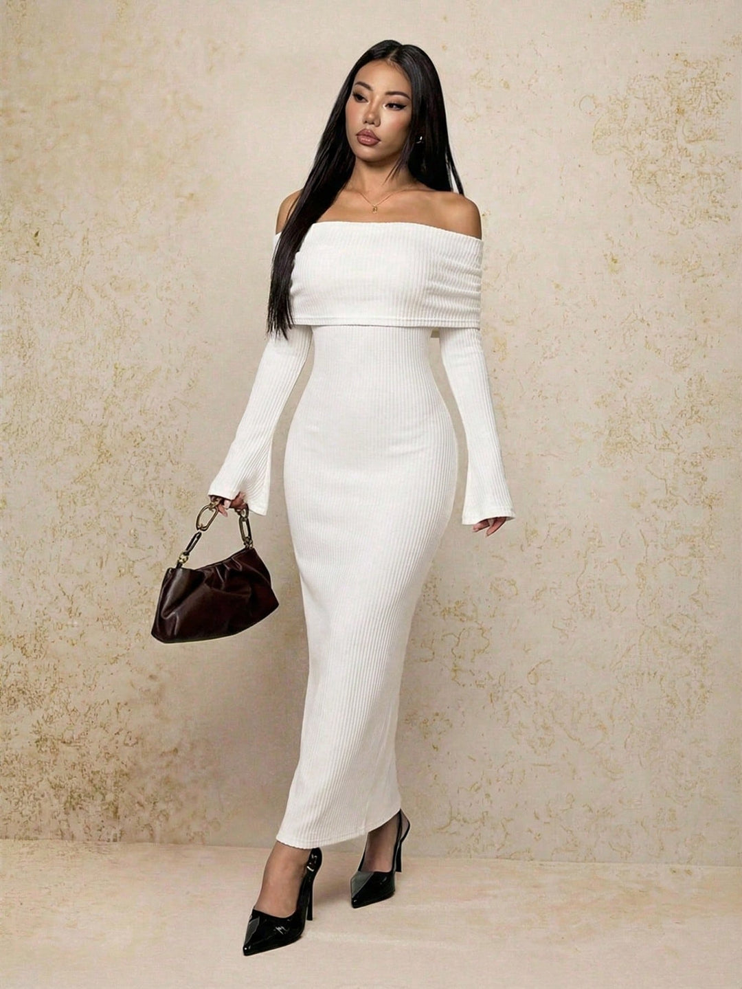 Rochie maxi SHEIN, alb
