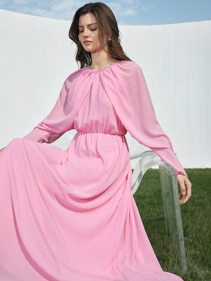 Rochie maxi SHEIN, roz