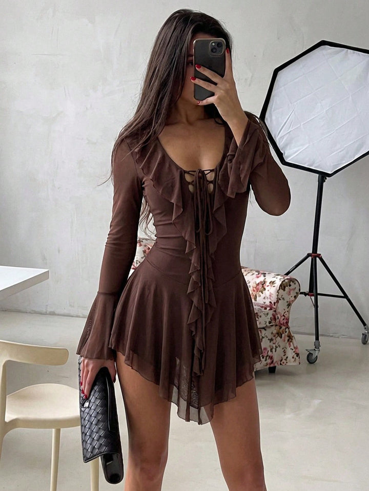 Rochie mini SHEIN, maro