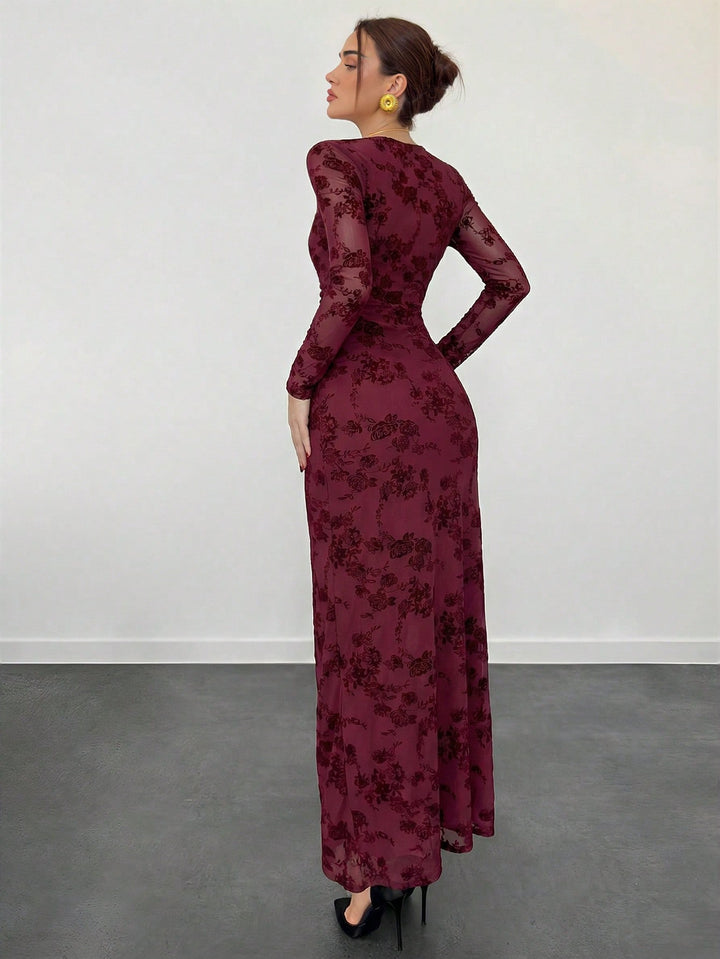 Rochie maxi SHEIN, vișiniu