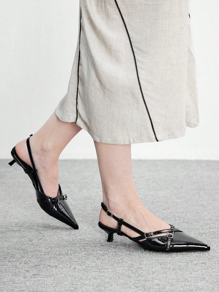 Pantofi cu toc SHEIN, negru