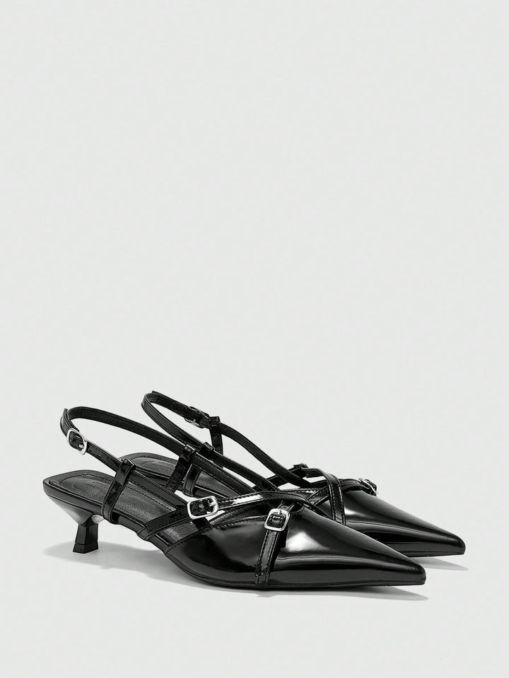 Pantofi cu toc SHEIN, negru